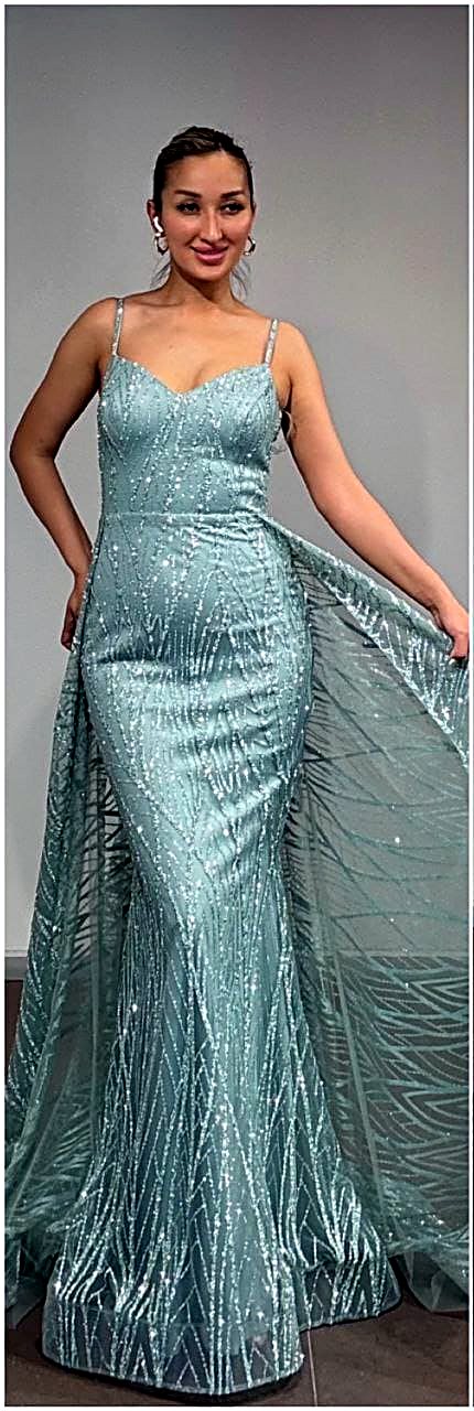 Mintgrünes Glitzerkleid