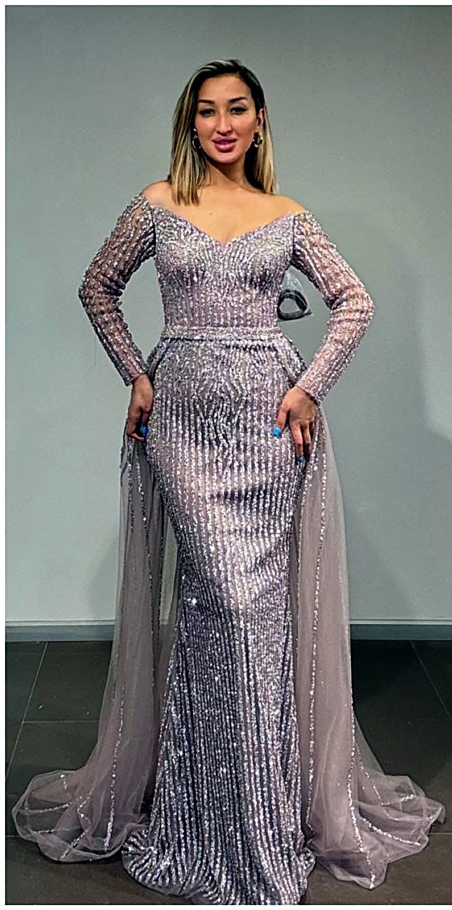Roséfarbenes Paillettenkleid